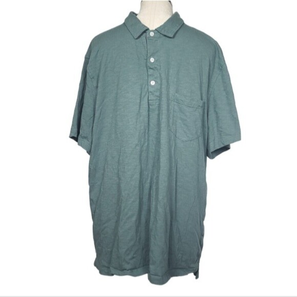 J. Crew Factory Slub Cotton Green Polo Shirt XXL - Picture 1 of 7